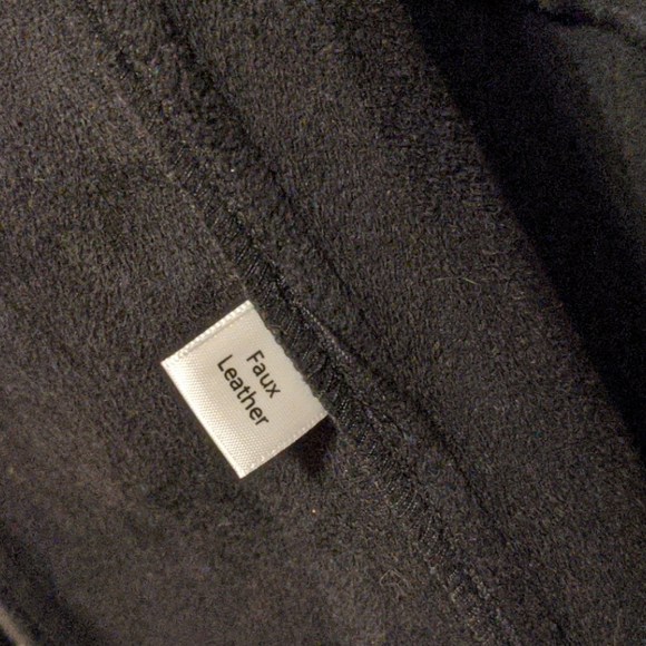 🇨🇦 Sz XL Joan Vass New York Faux Leather Vest - Picture 12 of 13